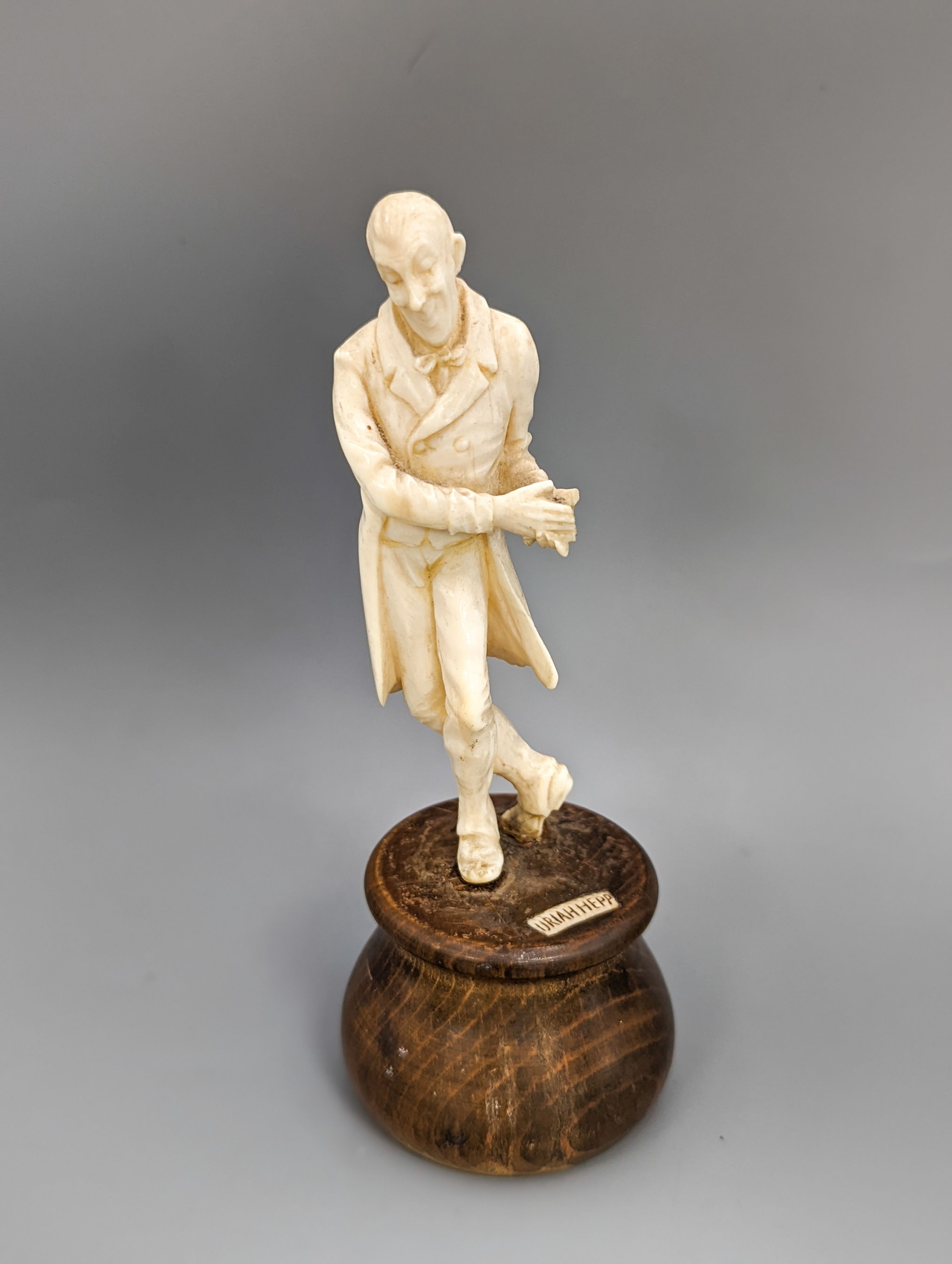Three South German ivory Dickens characters groups or figures, early 20th century, tallest 15.5cm